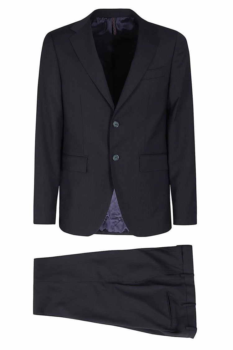 1-Pleat 2-Button Pinstripe Wool Suit