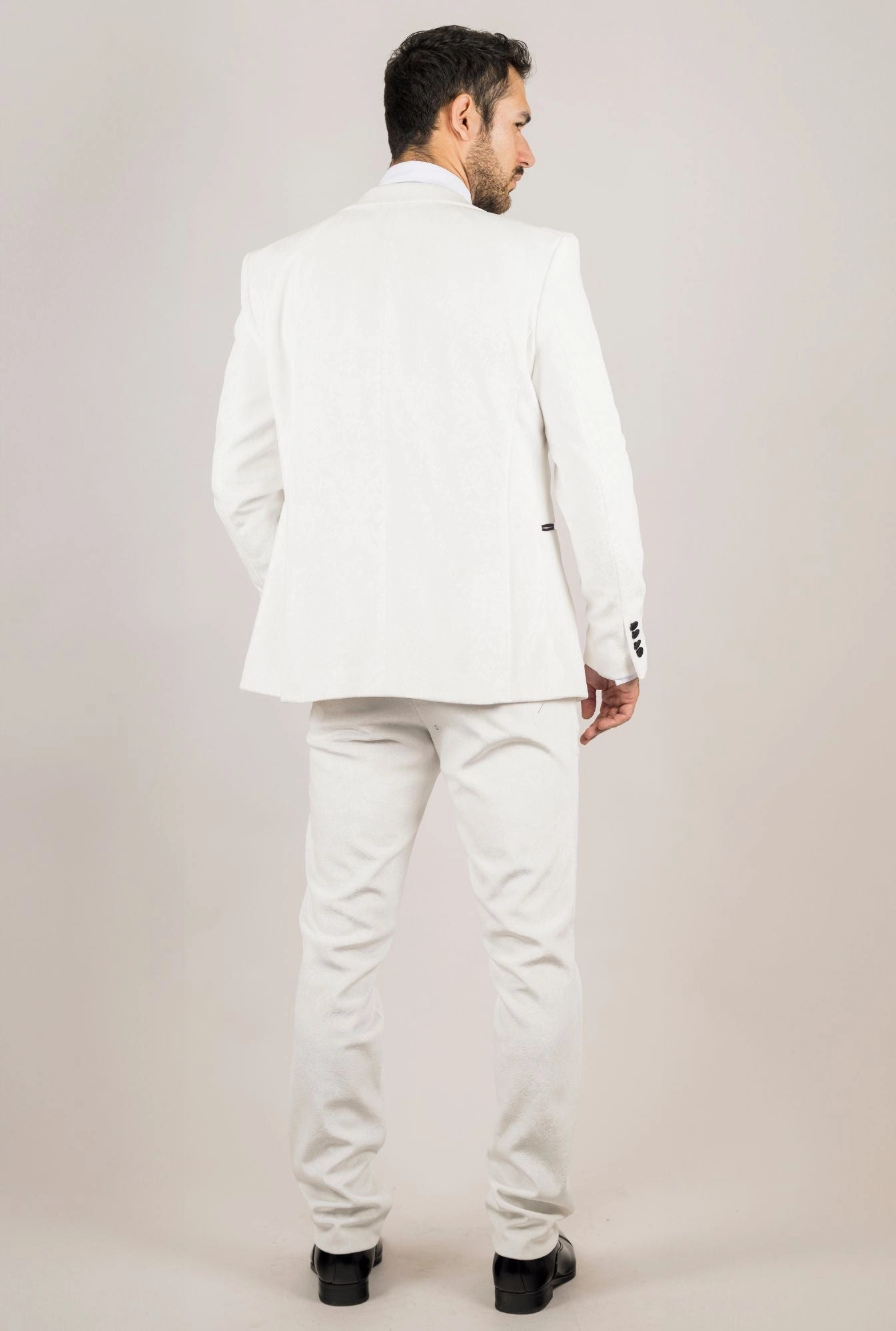 3 Piece Suit Velvet Paisley Shawl Collar Tailored Fit Wedding Tuxedo