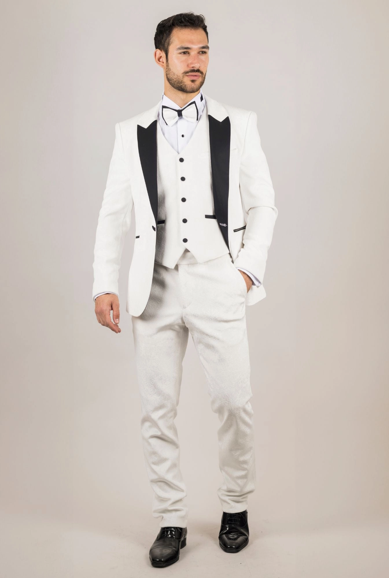 3 Piece Suit Velvet Paisley Shawl Collar Tailored Fit Wedding Tuxedo