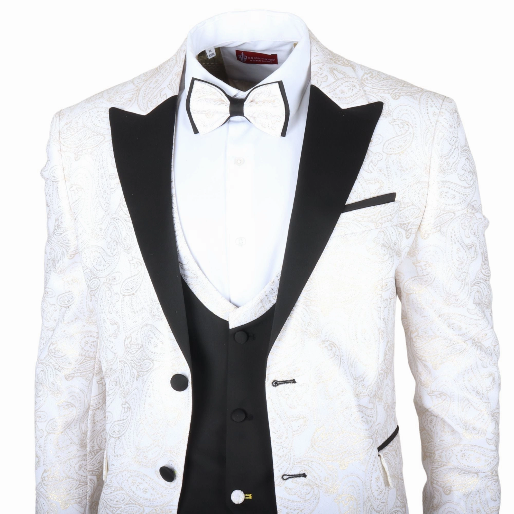3 Piece Suit Velvet Paisley Shawl Collar Tailored Fit Wedding Tuxedo