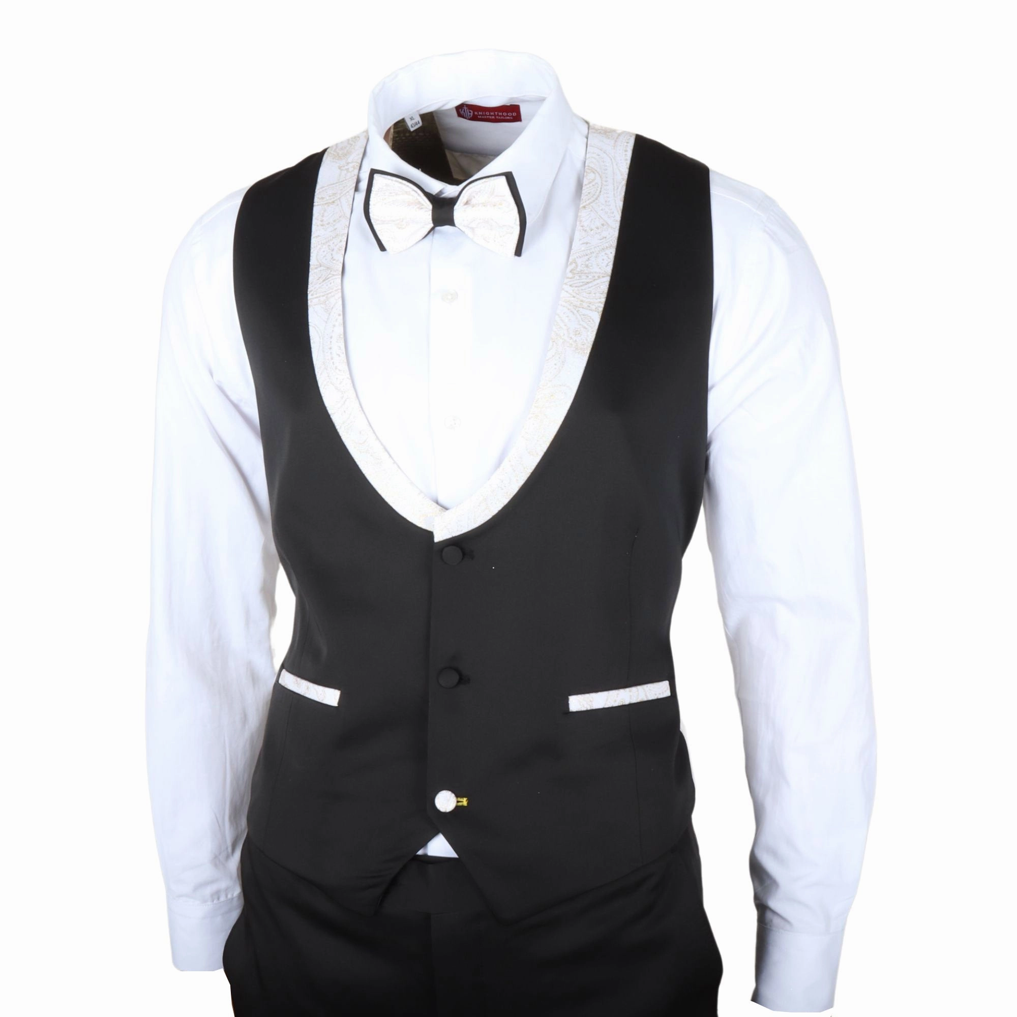 3 Piece Suit Velvet Paisley Shawl Collar Tailored Fit Wedding Tuxedo