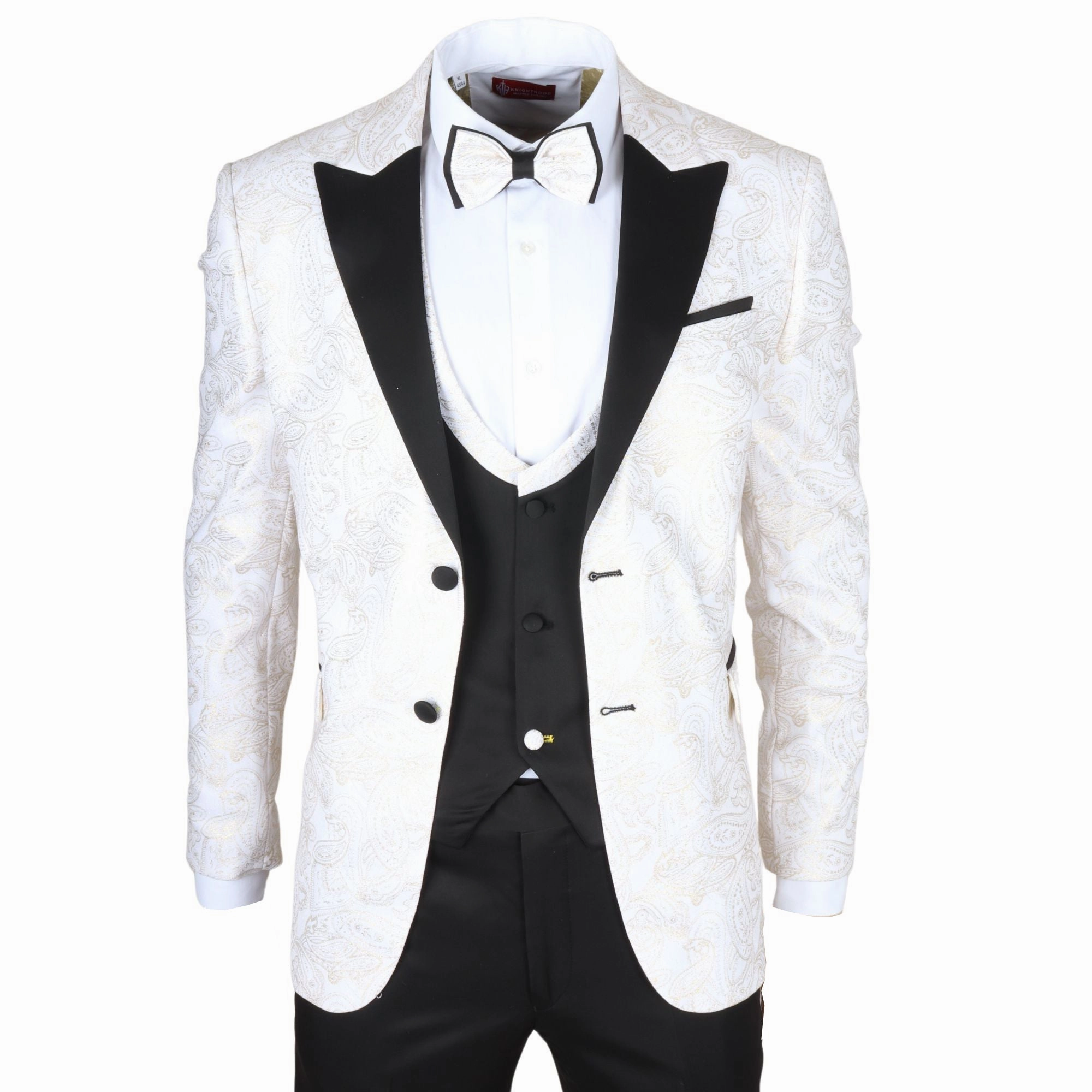 3 Piece Suit Velvet Paisley Shawl Collar Tailored Fit Wedding Tuxedo