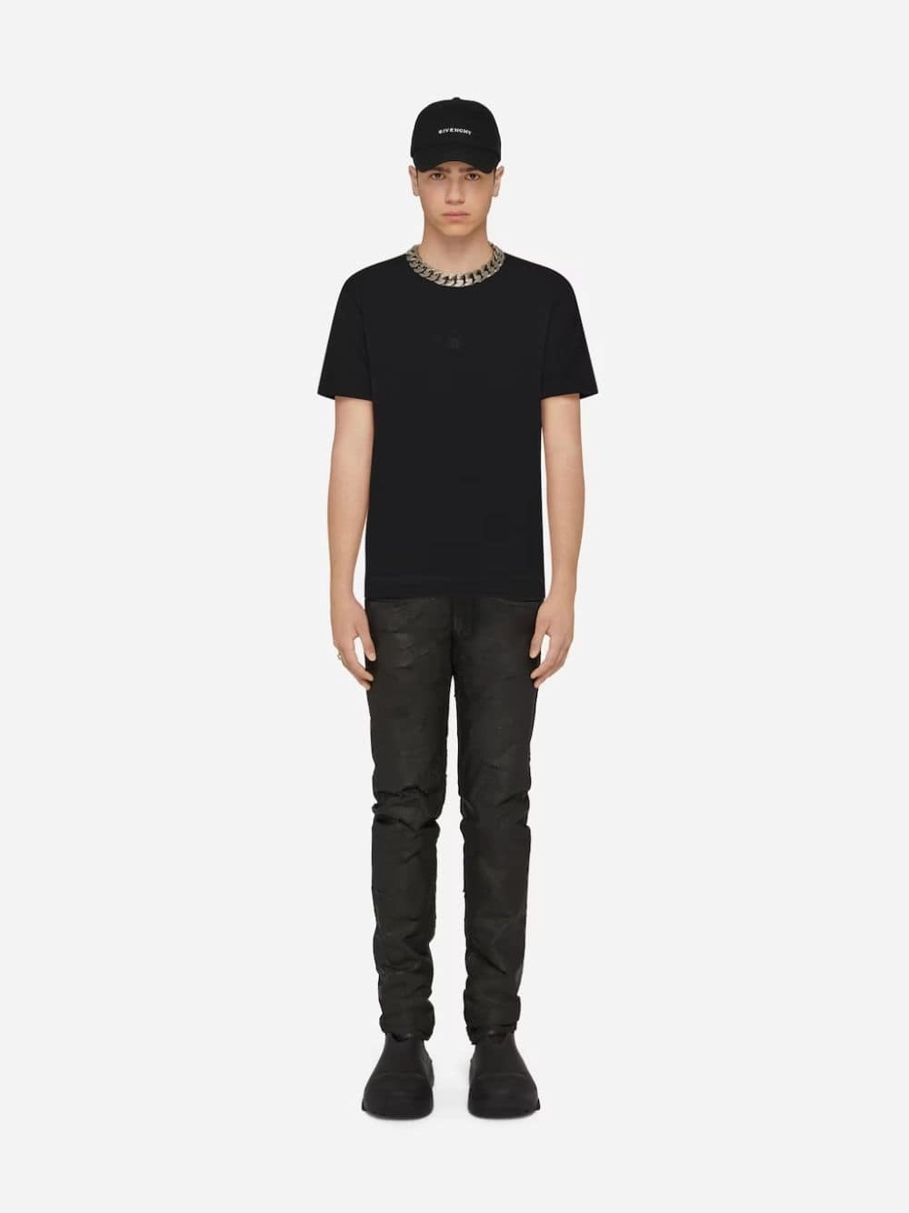 4G Embroidery Black T-Shirt