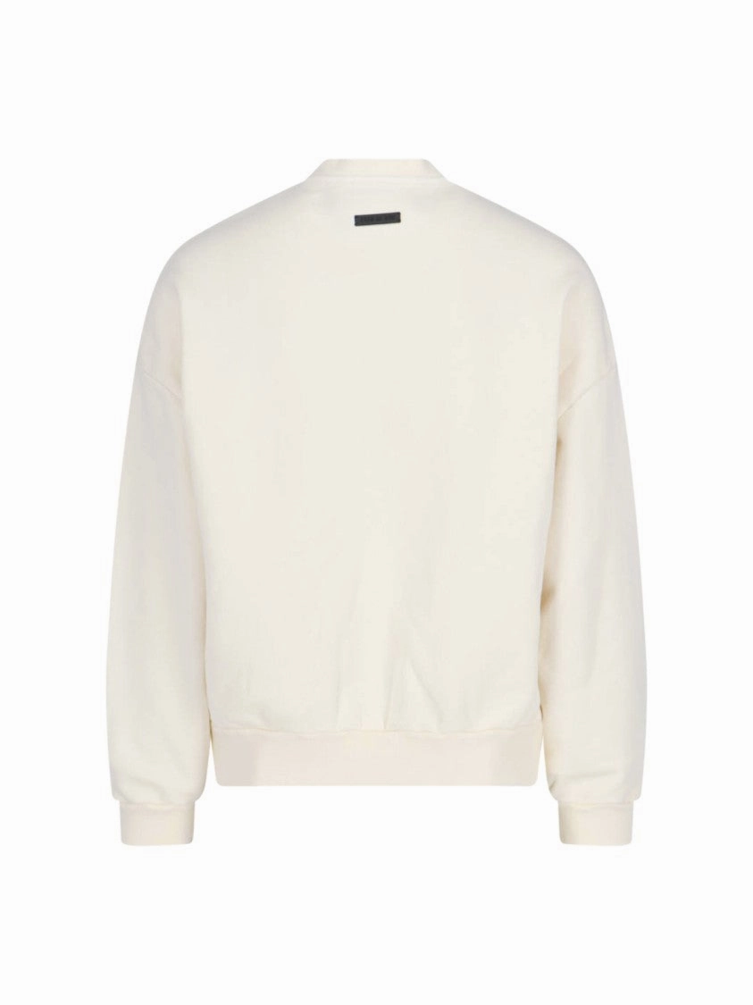8 Crewneck Sweatshirt In Cream Cotton