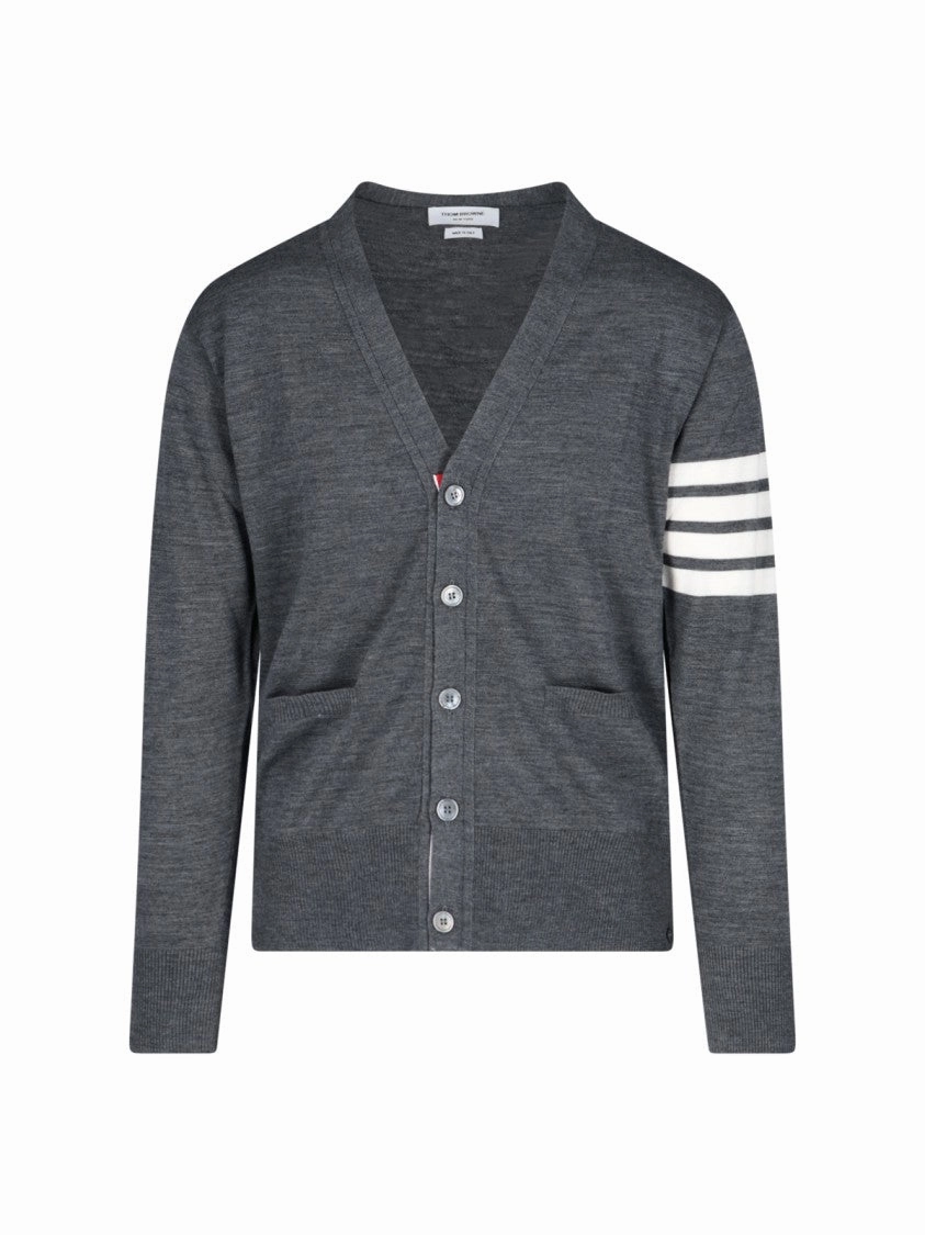'4-Bar' Cardigan ?C Grey designer sweaters outlet
