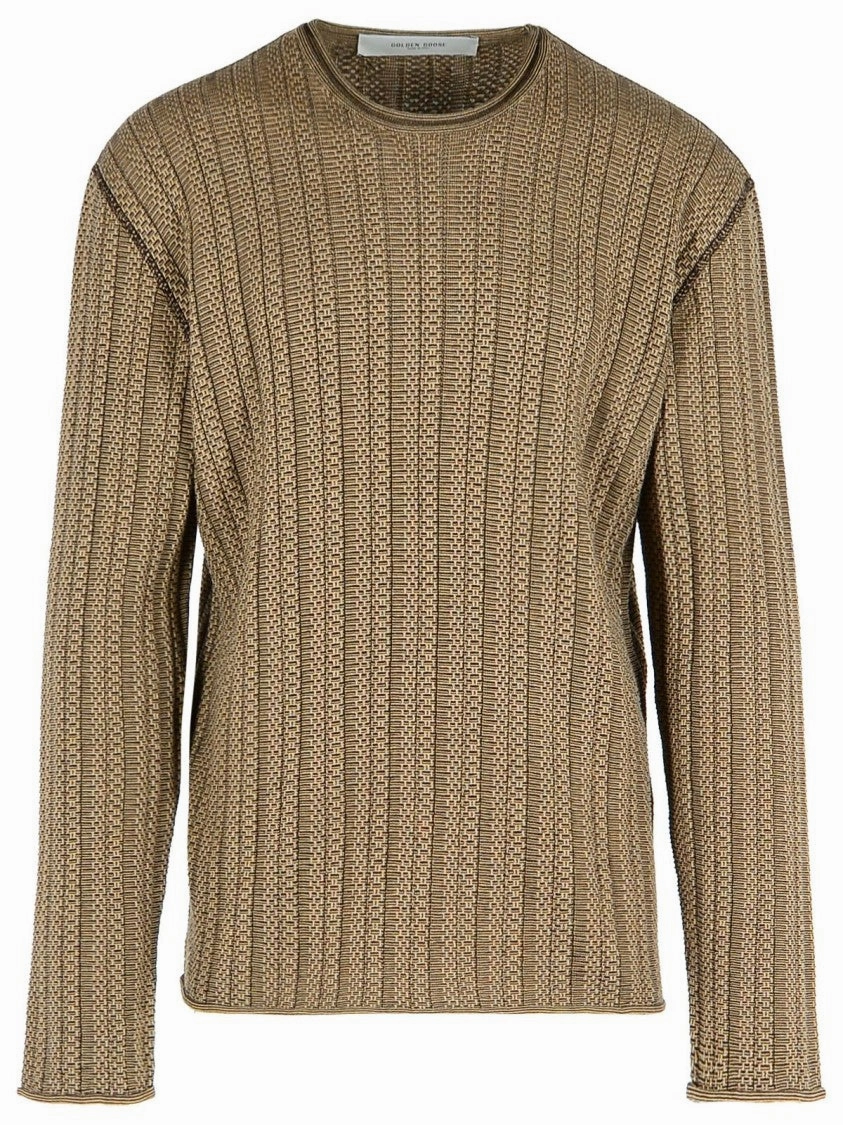 'Norton' Brown Cotton Sweater designer sweaters outlet