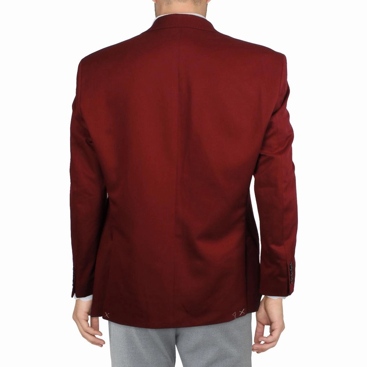 Acontour Mens Collar Polyester Two-Button Blazer