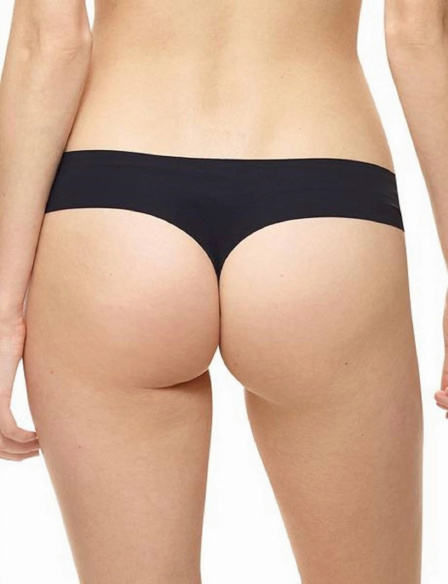 Active Perforated Thong Panty In Black