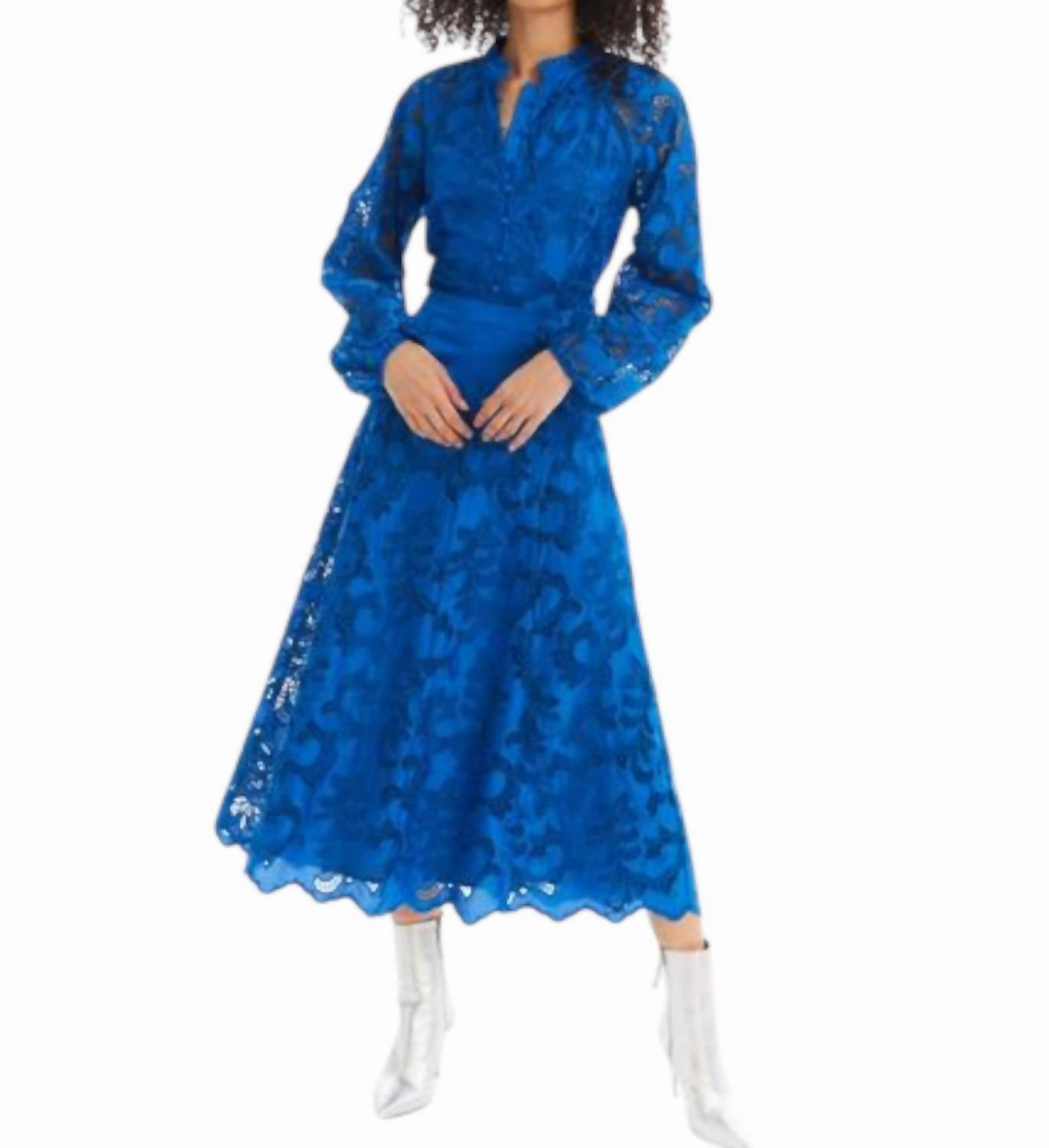 Adeline Blouse In Cobalt
