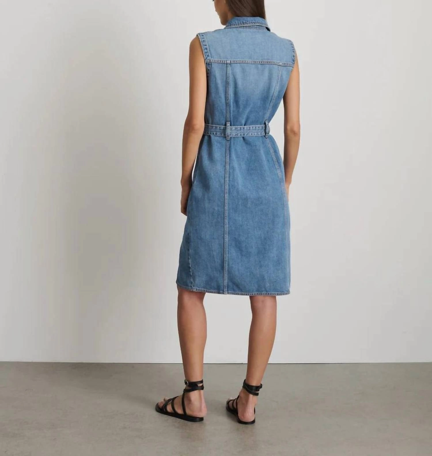 Adeline Denim Dress In Blue
