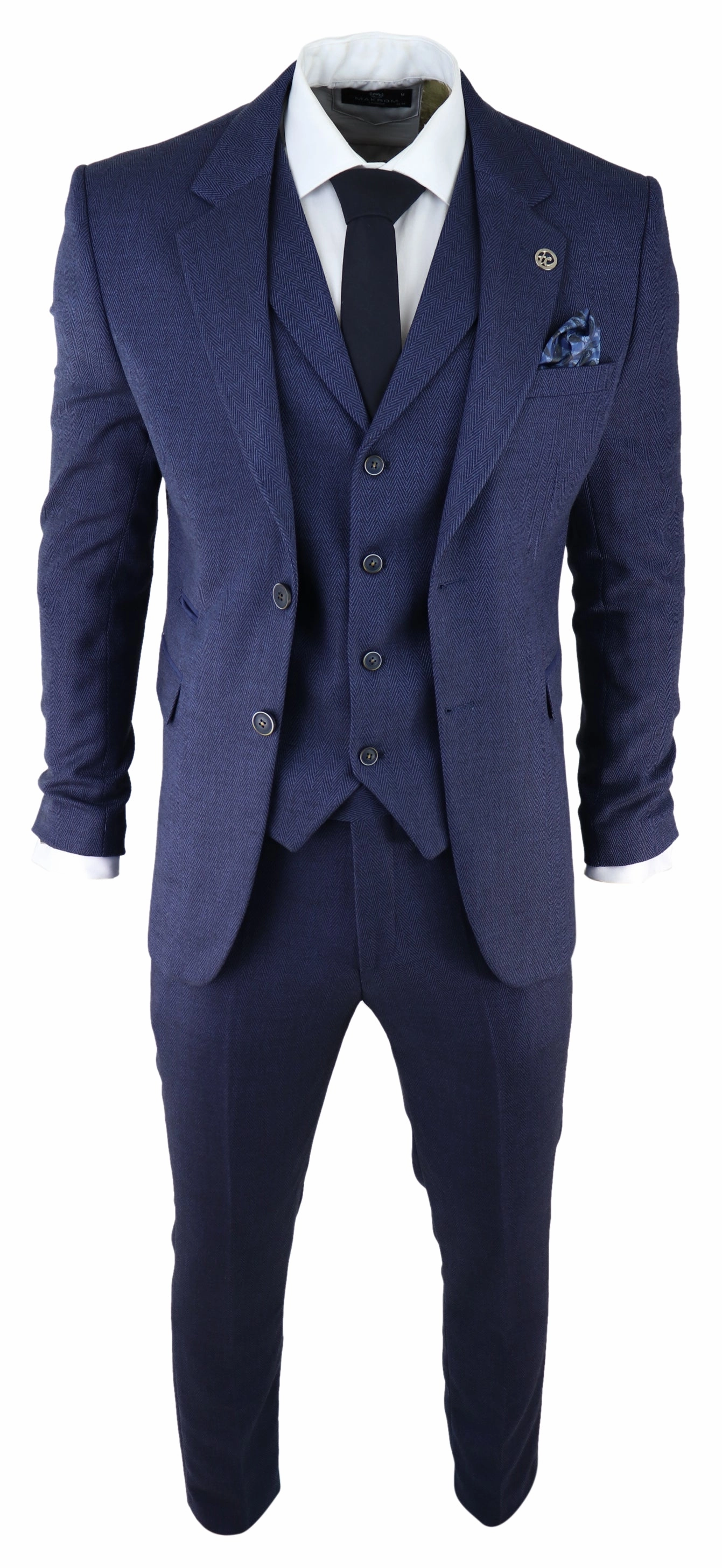 AK-04 Herringbone Tweed 3 Piece Suit