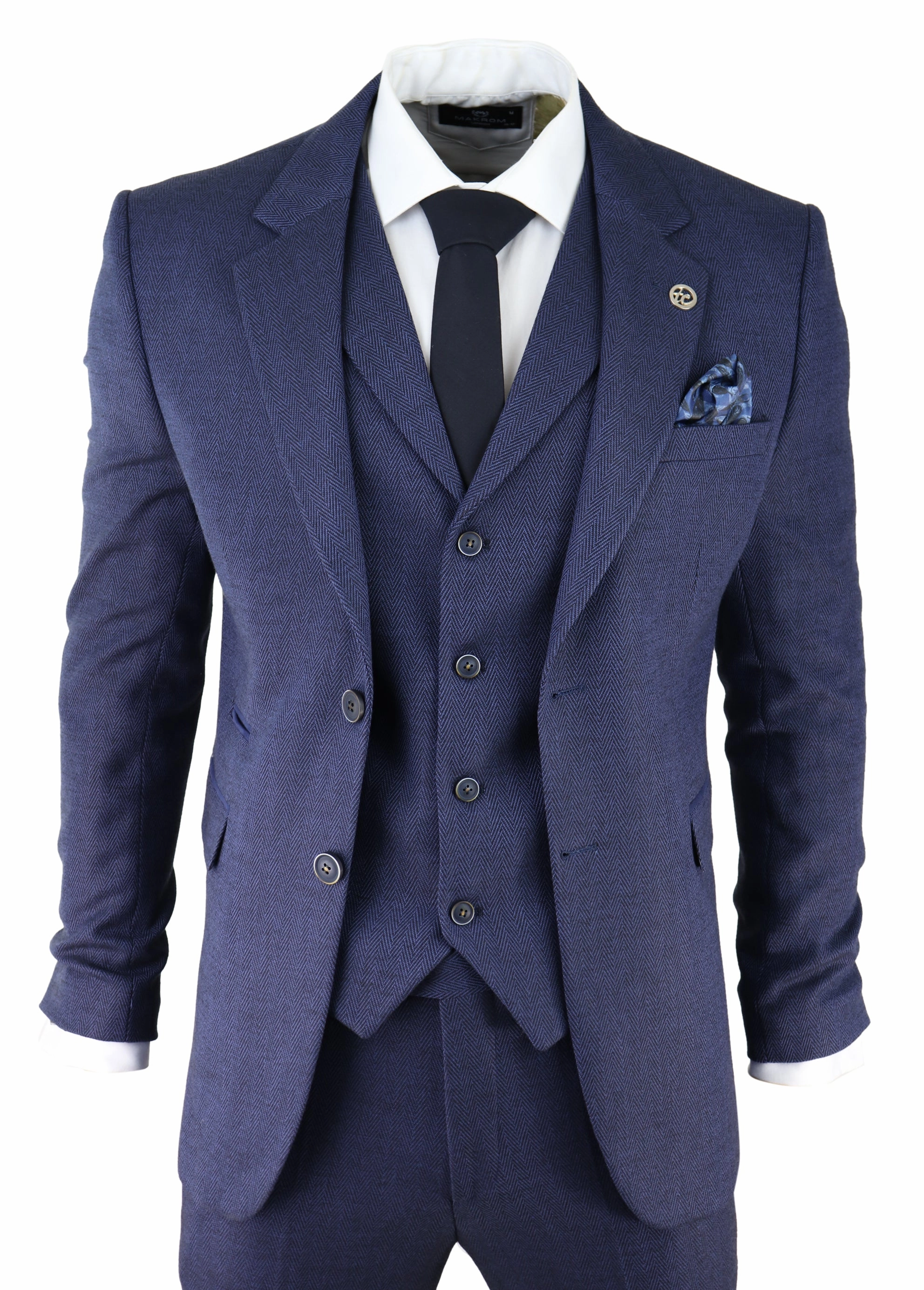 AK-04 Herringbone Tweed 3 Piece Suit