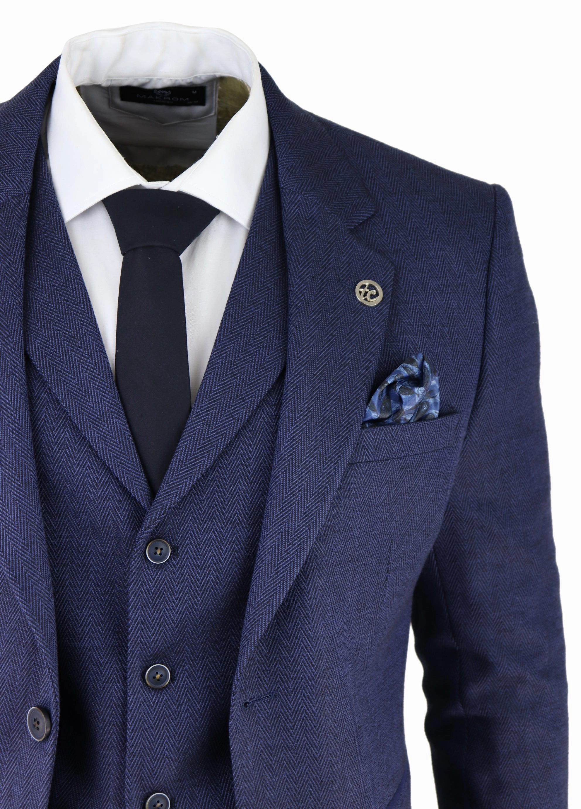 AK-04 Herringbone Tweed 3 Piece Suit