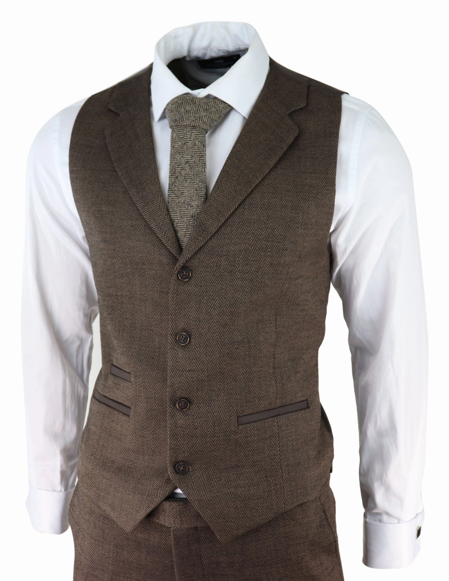 AK-06 Herringbone Tweed 3 Piece Suit