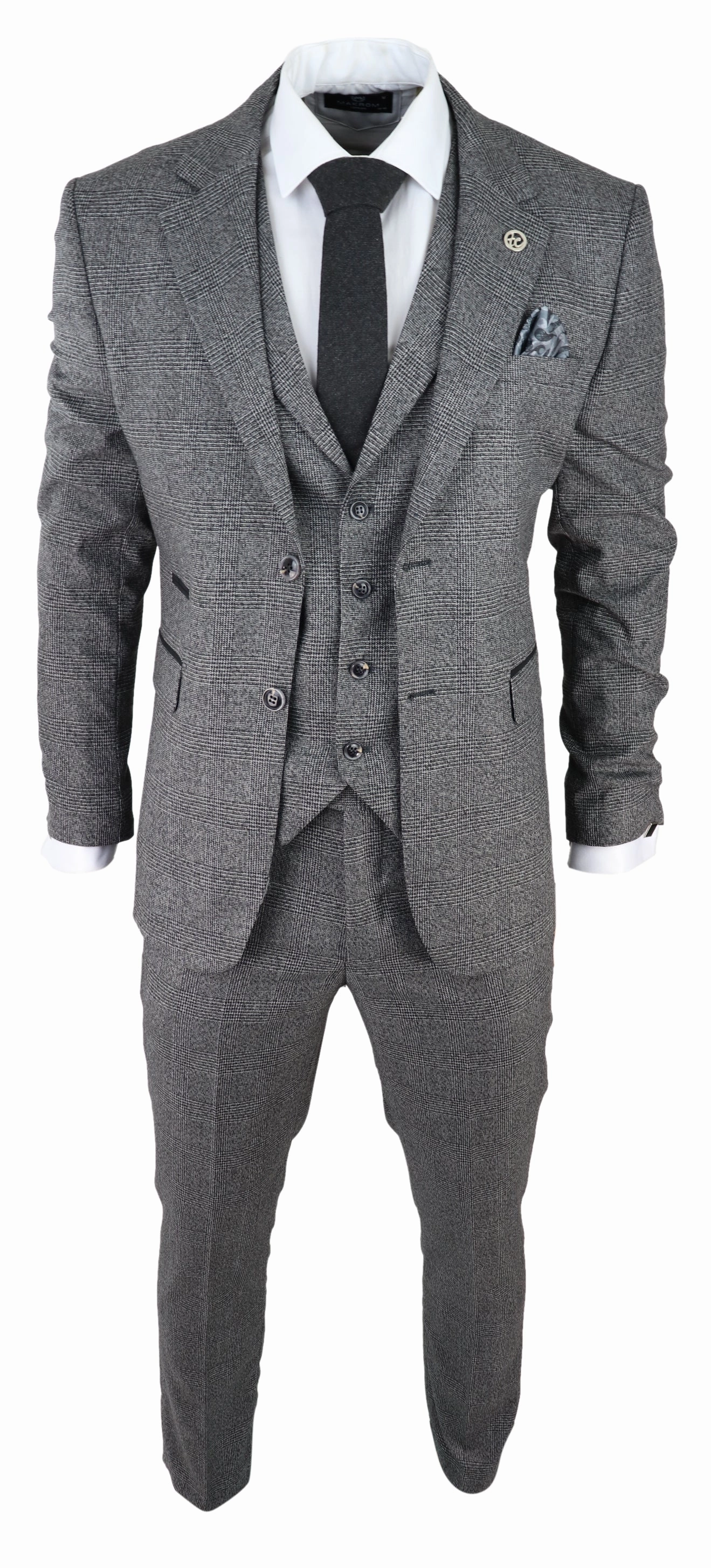 AK-10 Herringbone Tweed 3 Piece Suit
