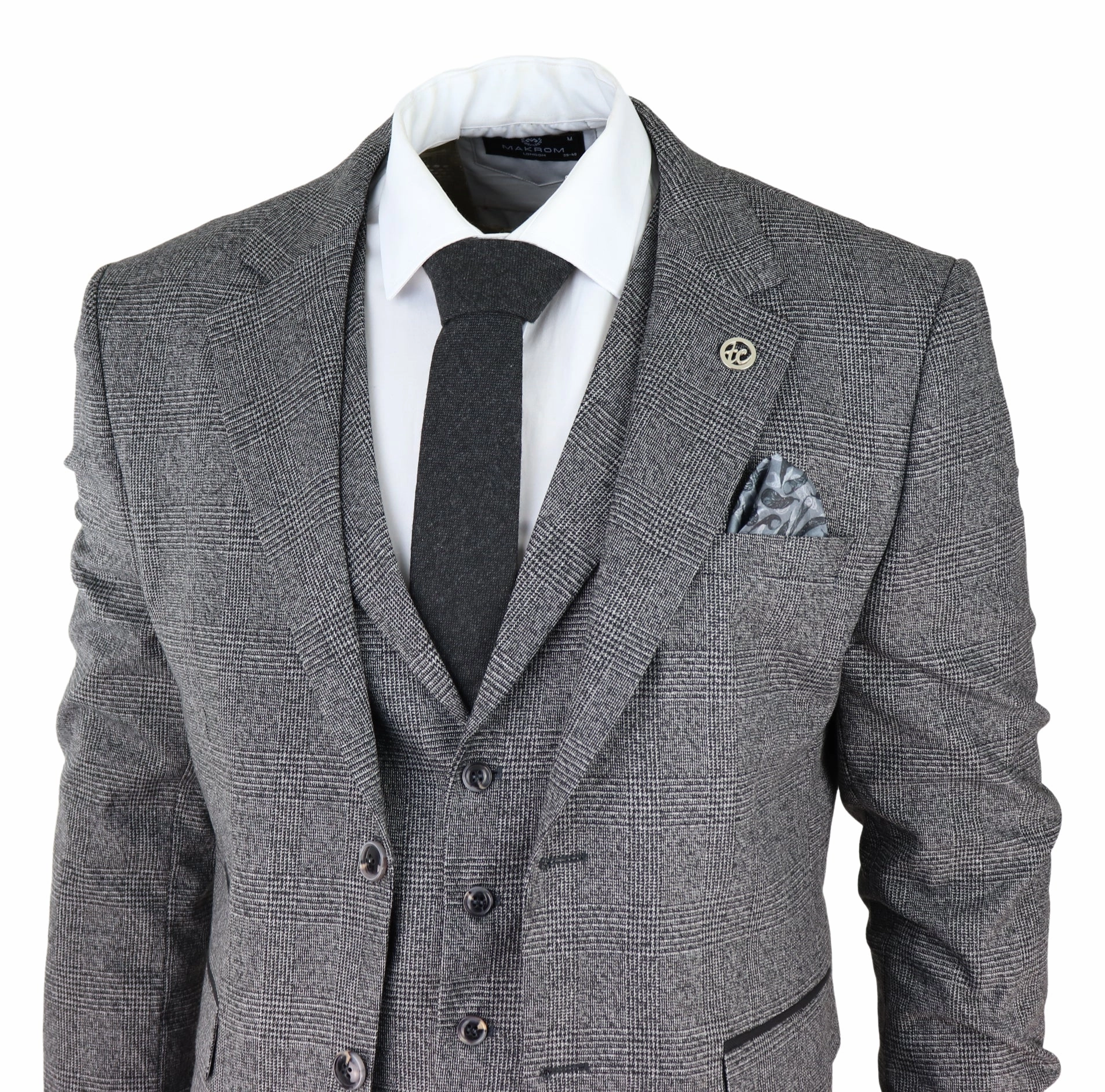 AK-10 Herringbone Tweed 3 Piece Suit