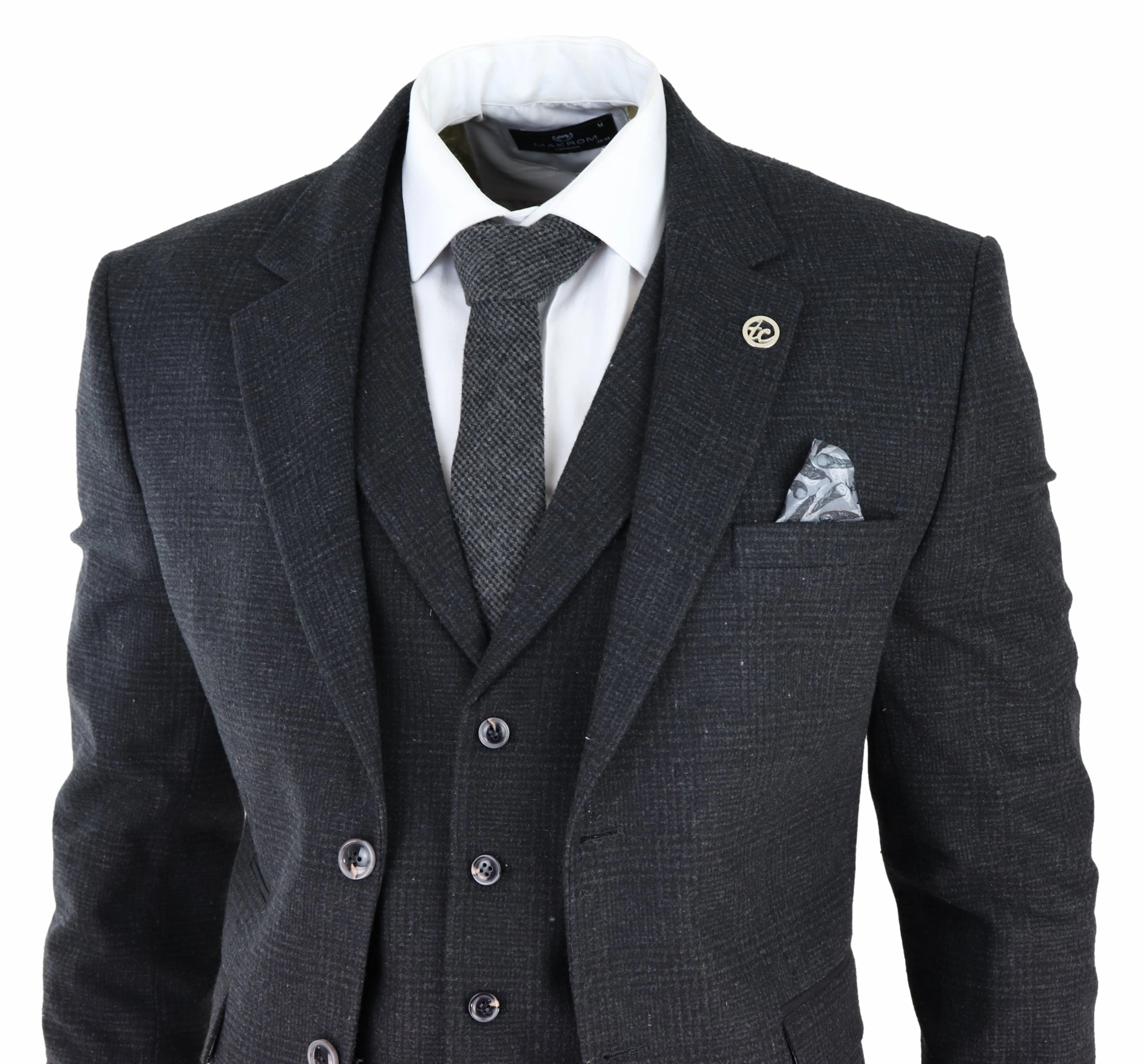 AK-11 Herringbone Tweed 3 Piece Suit
