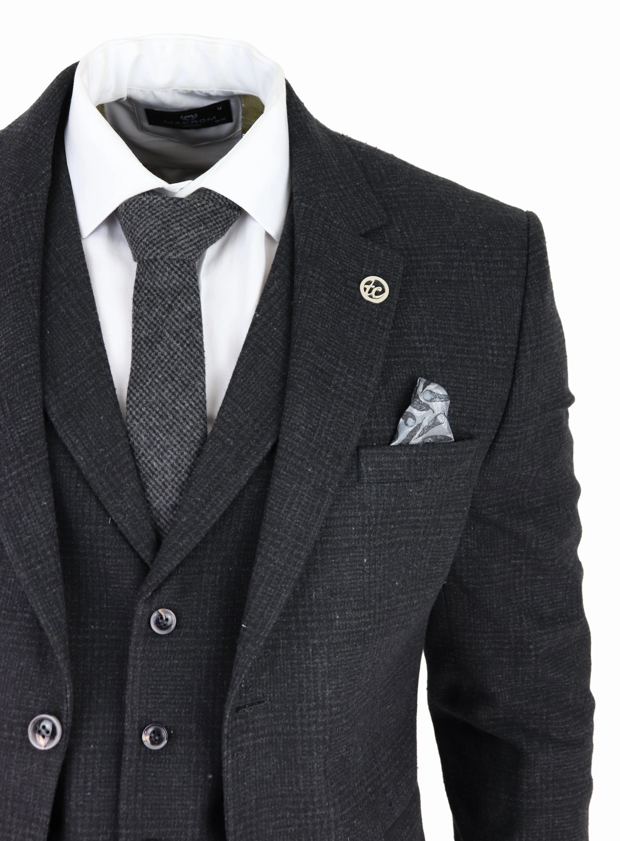 AK-11 Herringbone Tweed 3 Piece Suit
