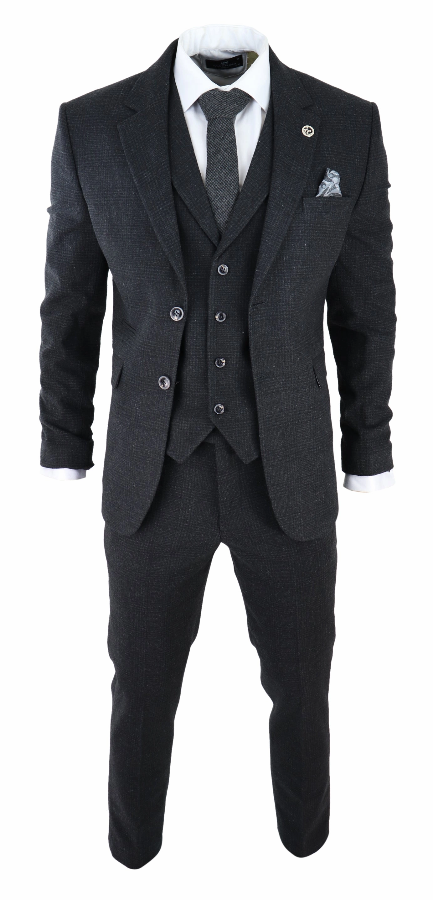 AK-11 Herringbone Tweed 3 Piece Suit