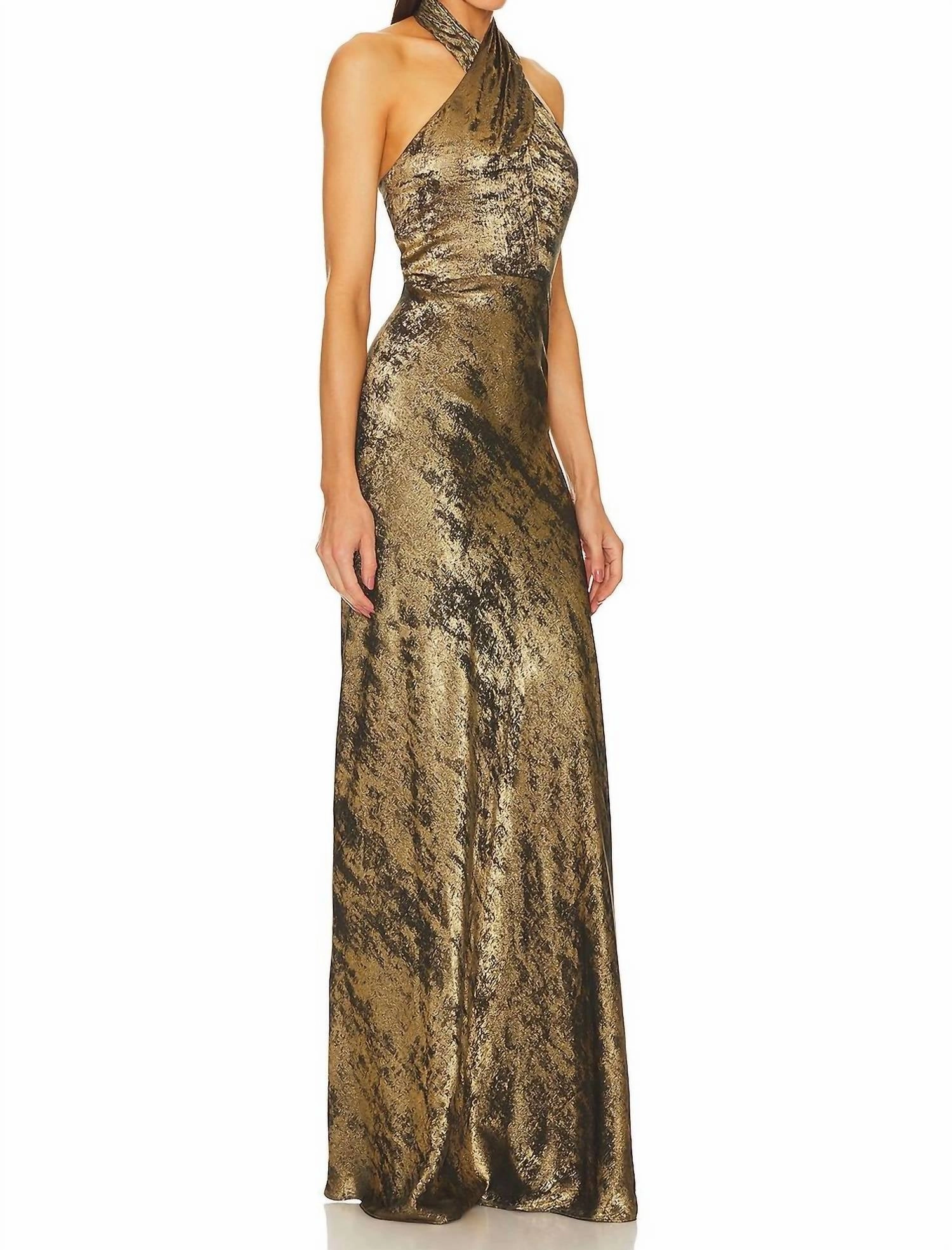 Alberta Dress In Brass