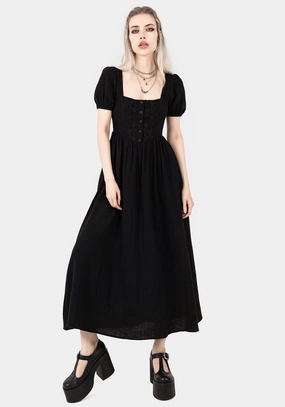 Alder Cotton Detail Midaxi Dress Dresses Womens - women's dresses clearance