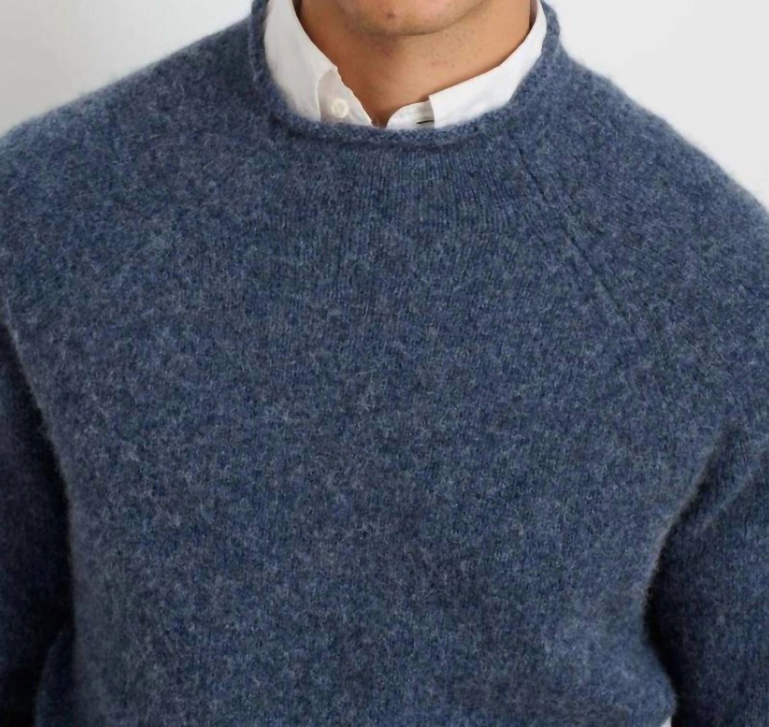 Alex Alpaca Sweater In Heather Storm