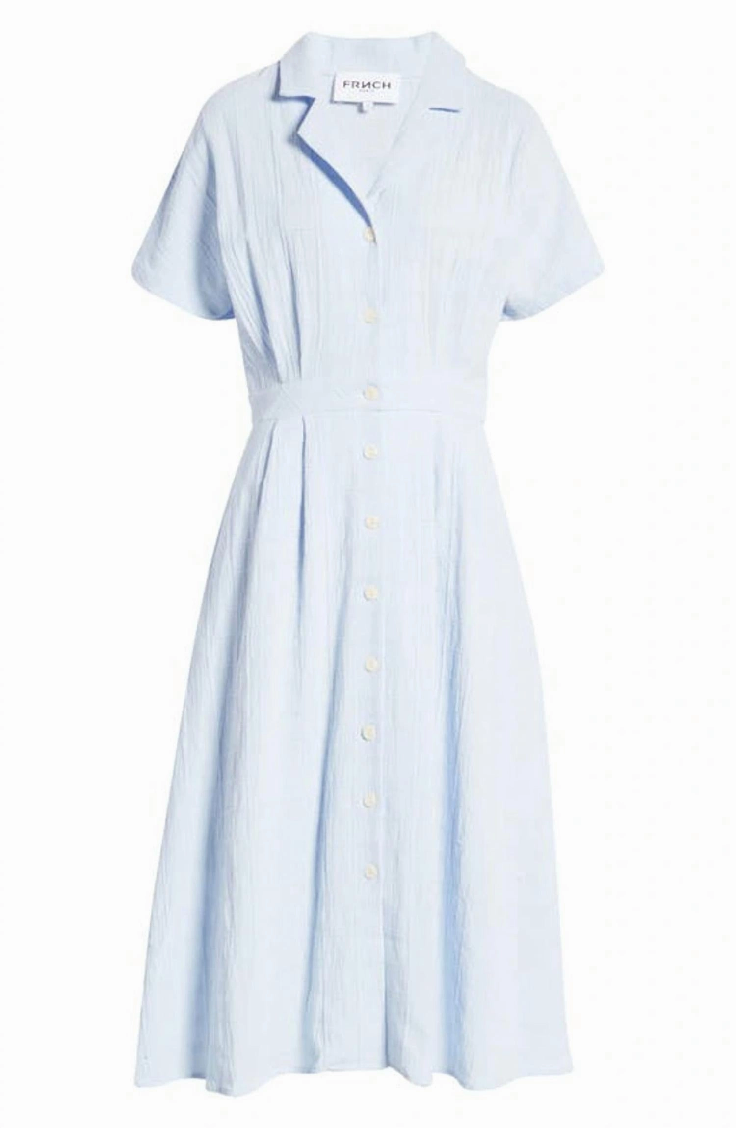 Alexandra Woven Dress In Bleu Clair