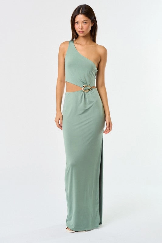 Amalfi Sunset One Shoulder Dress