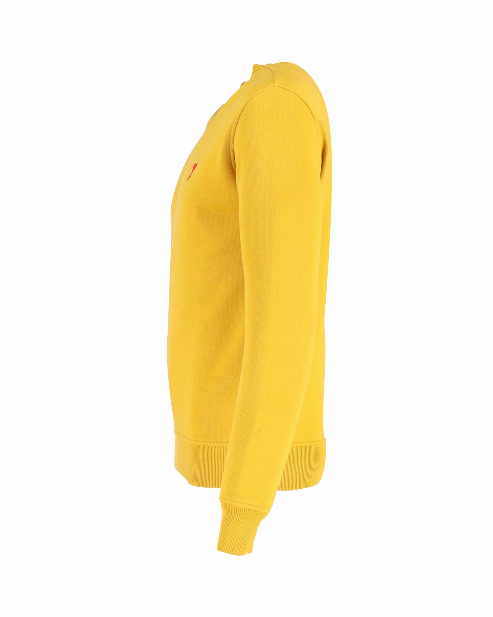 Ami Paris AMI de Coeur Sweatshirt in Yellow Cotton