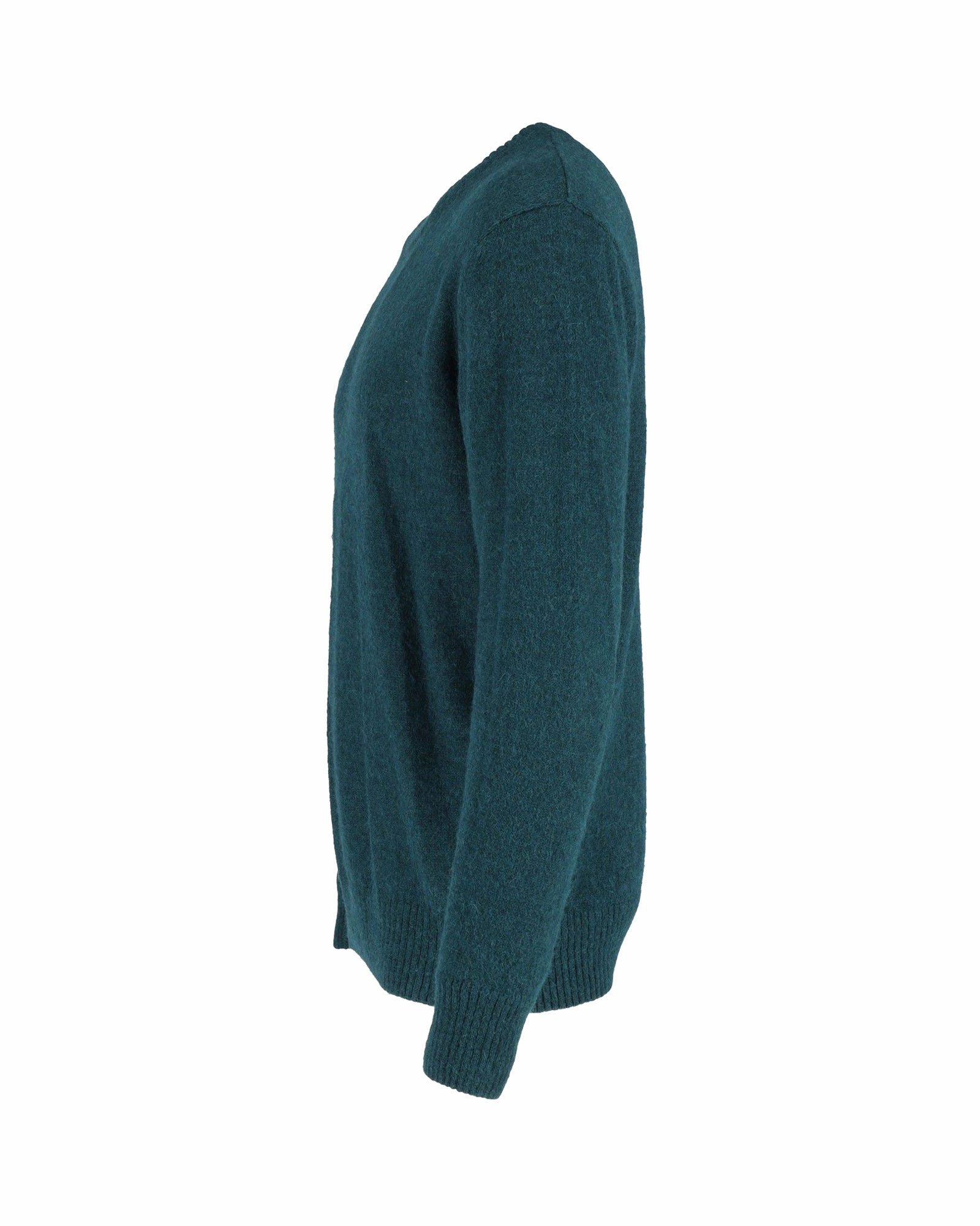 Ami Paris Crewneck Sweater in Green Wool