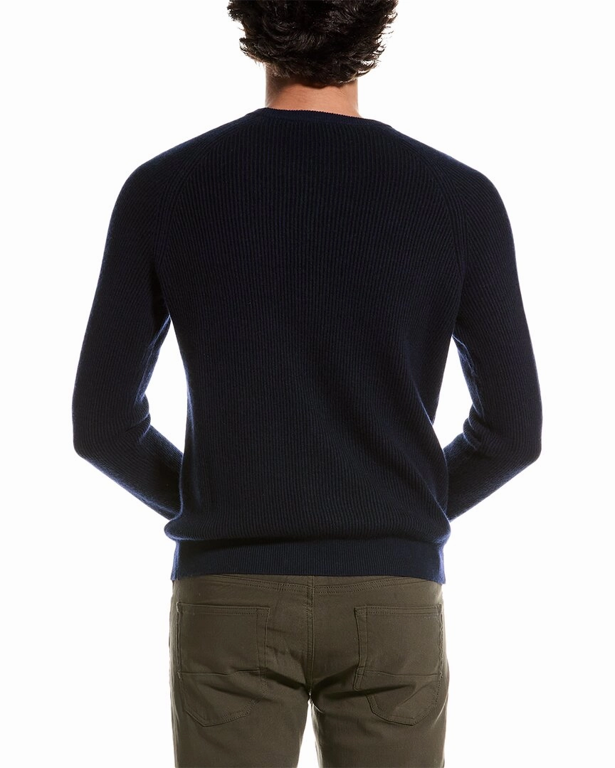 Amicale Cashmere Plaited Rib Raglan Cashmere Crewneck Sweater