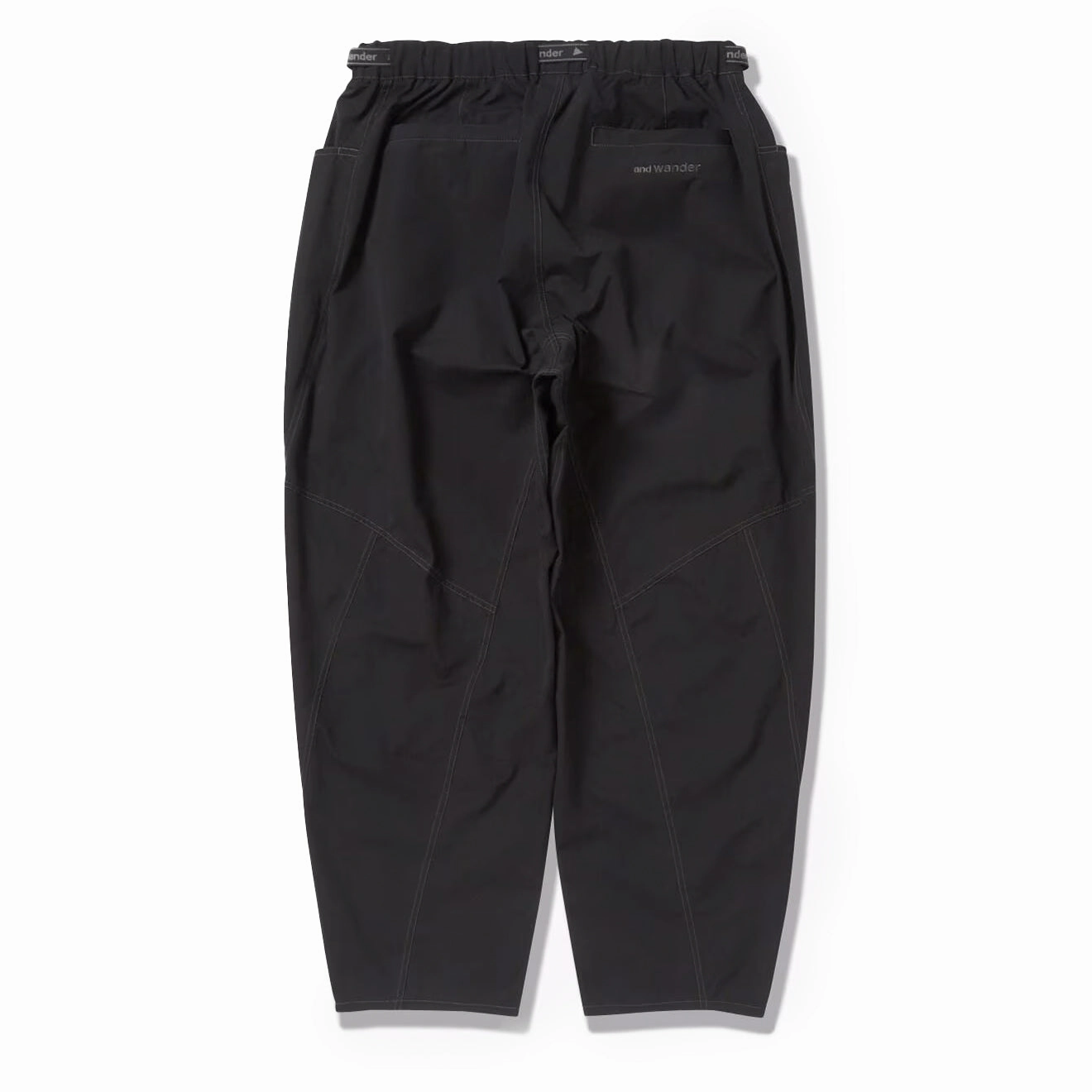 And Wander High Count Cloth Wide Pants Black