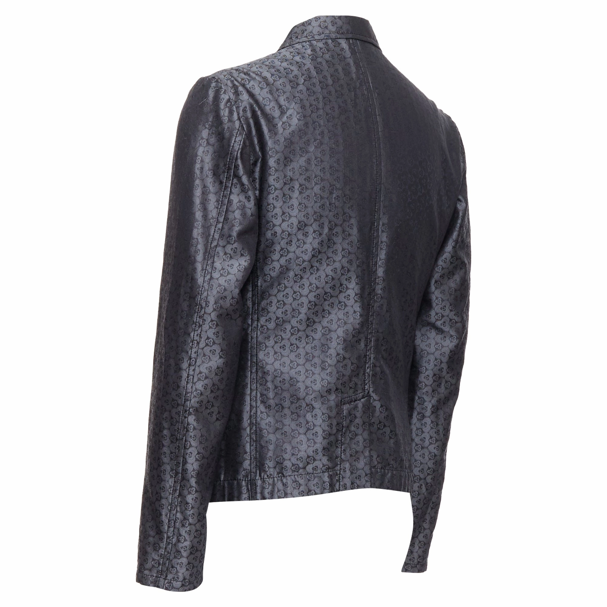 Ann Demeulemeester Silk Blend Geometric Floral Brocade Blazer
