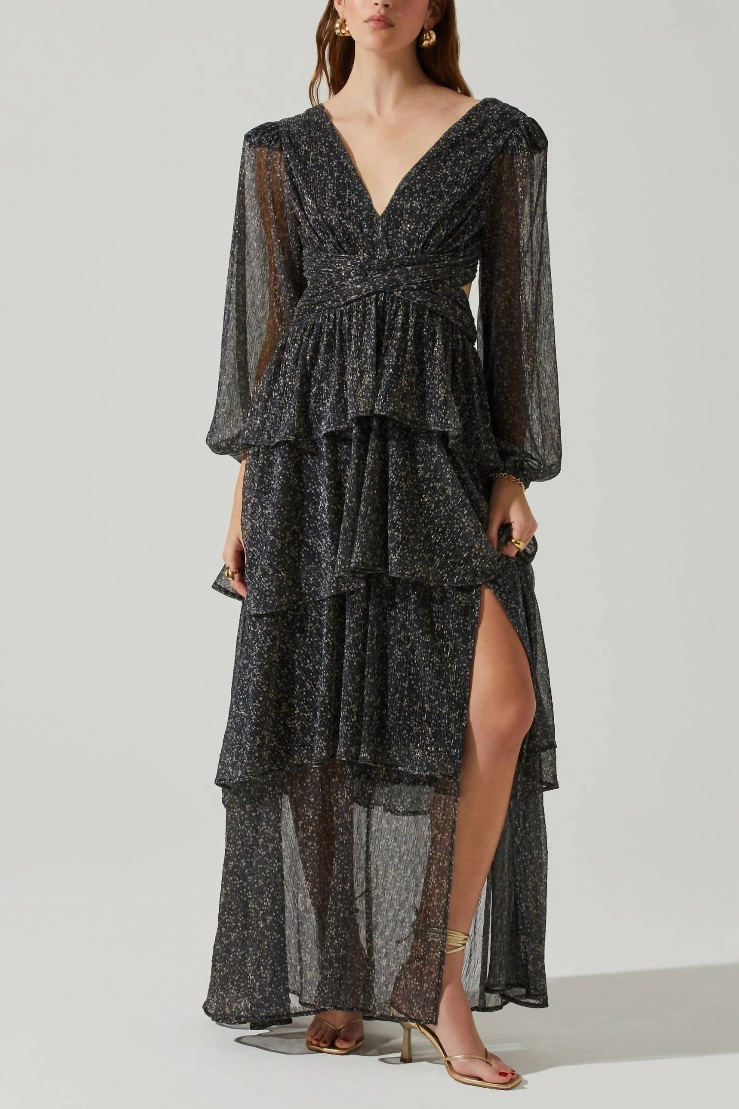 Anora Dress In Black Multi