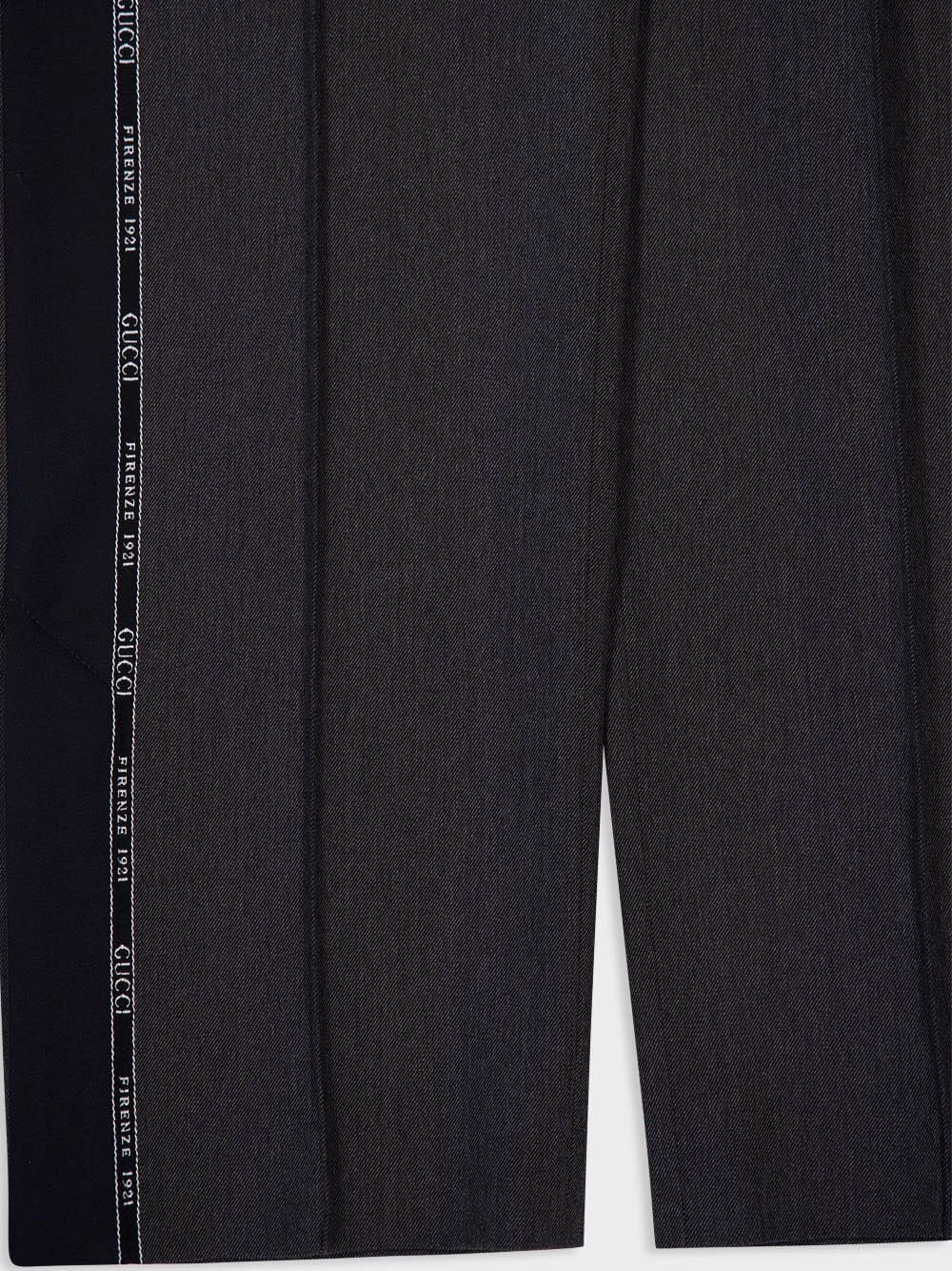 Anthracite Grey Logo-Trim Trousers
