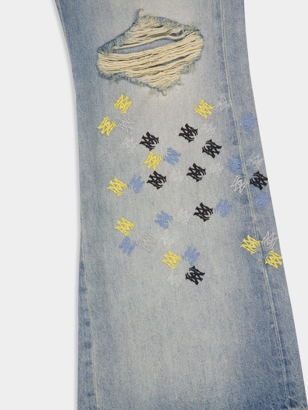 Antique Indigo MA Quad Embroidered Flare Jeans