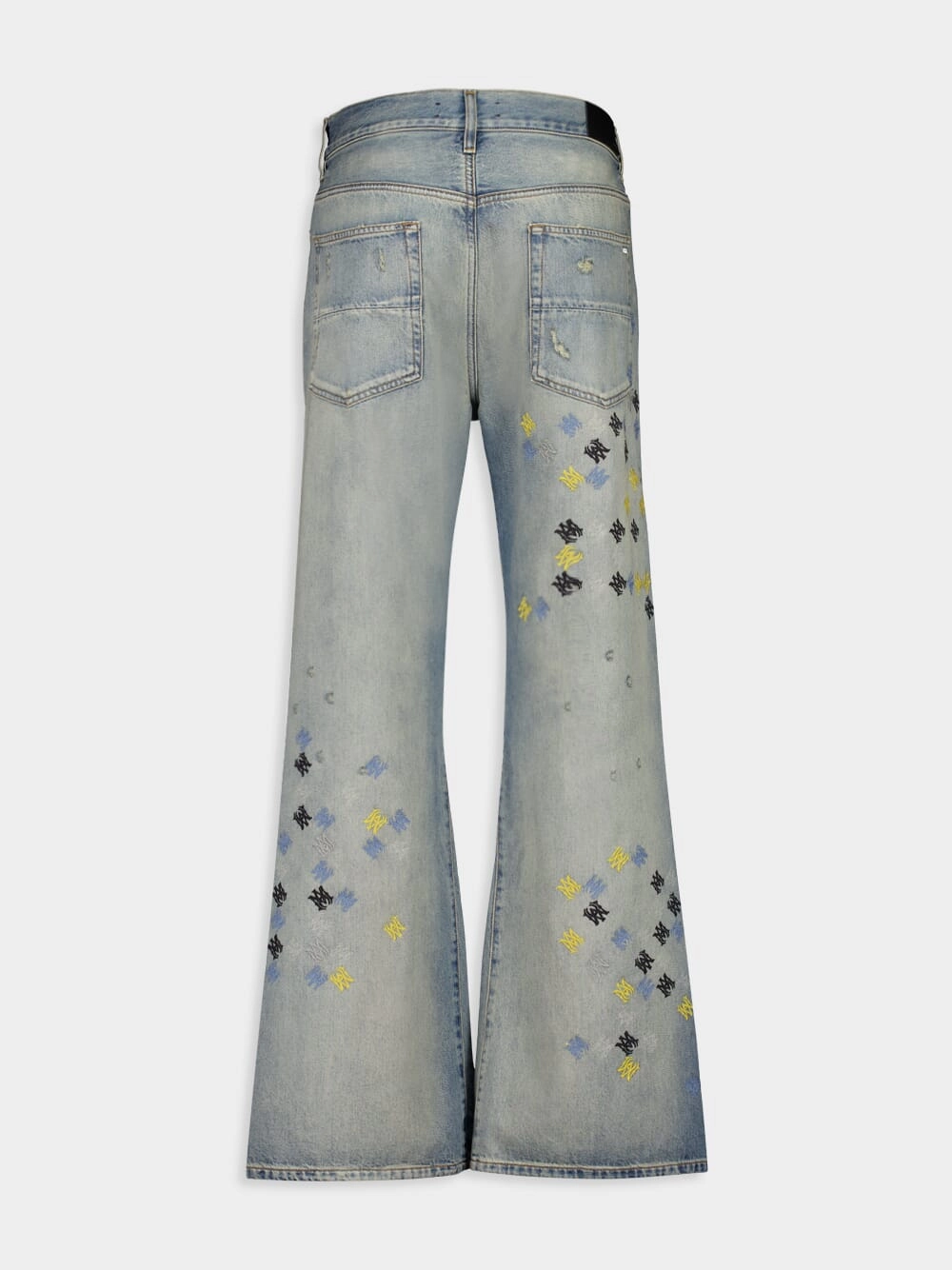 Antique Indigo MA Quad Embroidered Flare Jeans