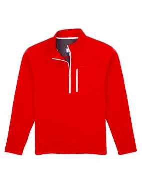 Arctic Pullover In True Red chunky knit discount