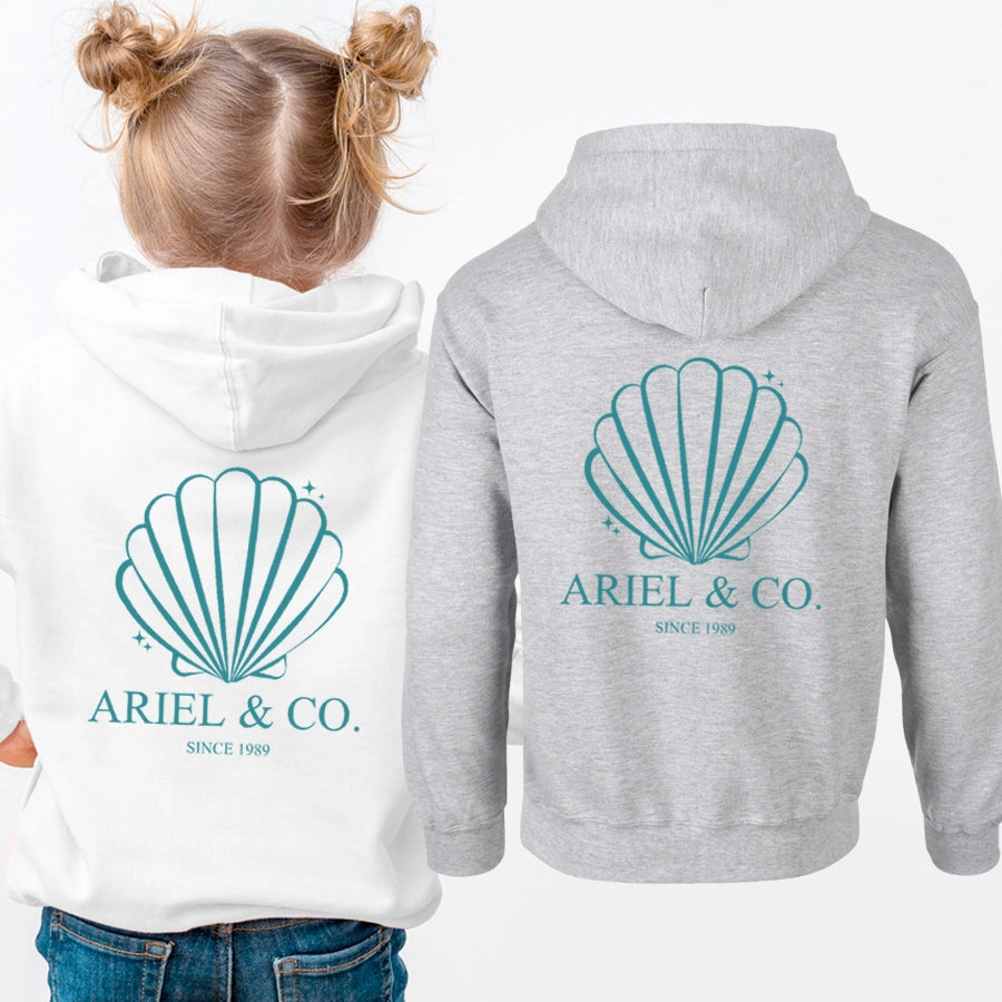 Ariel & Co 1989 Back Logo Hoodie Holiday Collection - vacation wear sale