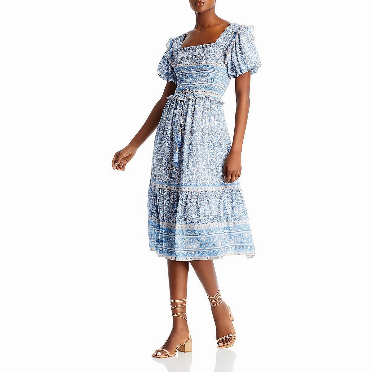 Ashley Womens Floral Print Cotton Maxi Dress