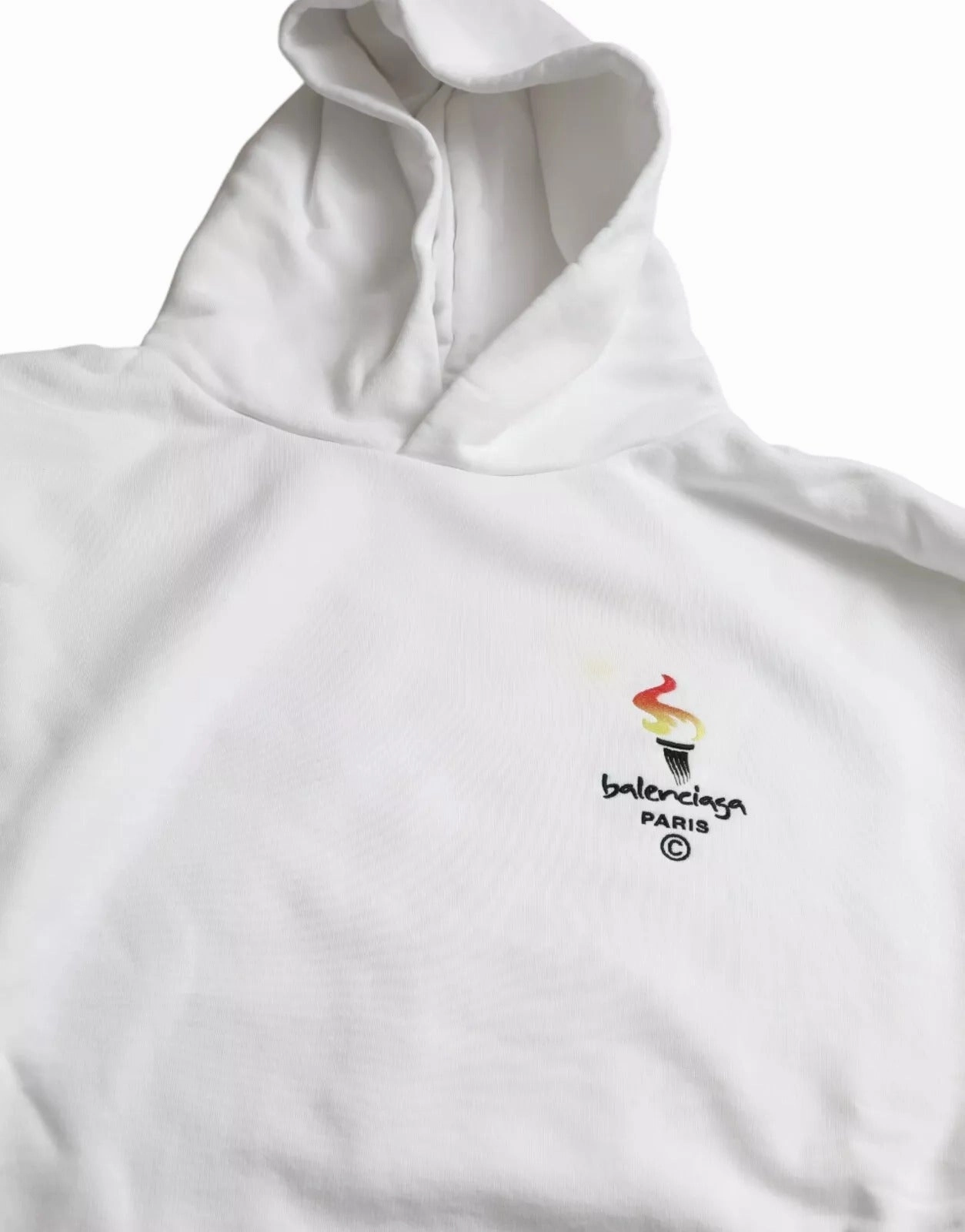 Balenciaga Cotton Logo Hooded Pullover Oversize Men's Sweater (Pre-Owned)