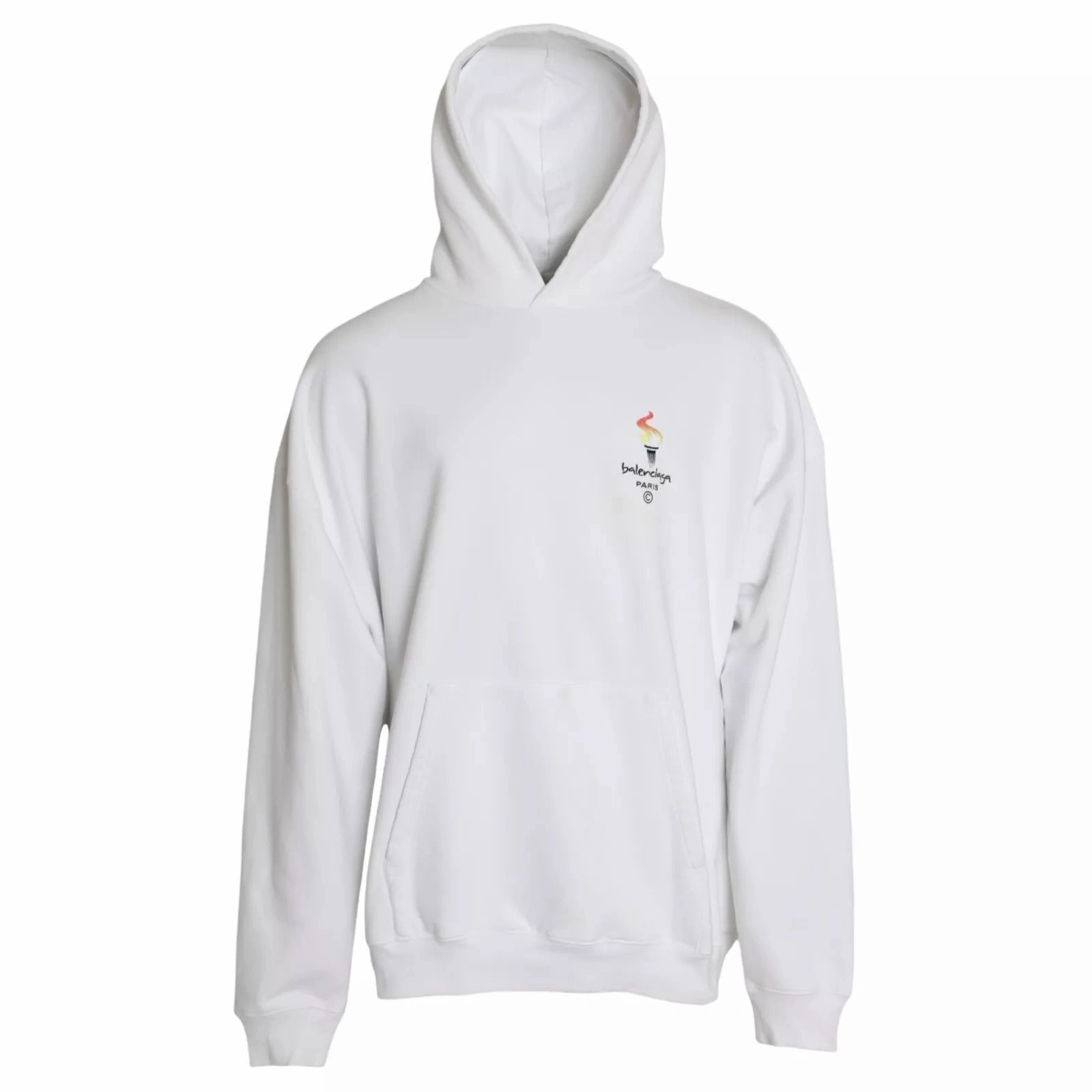 Balenciaga Cotton Logo Hooded Pullover Oversize Men's Sweater (Pre-Owned) turtleneck sweaters sale