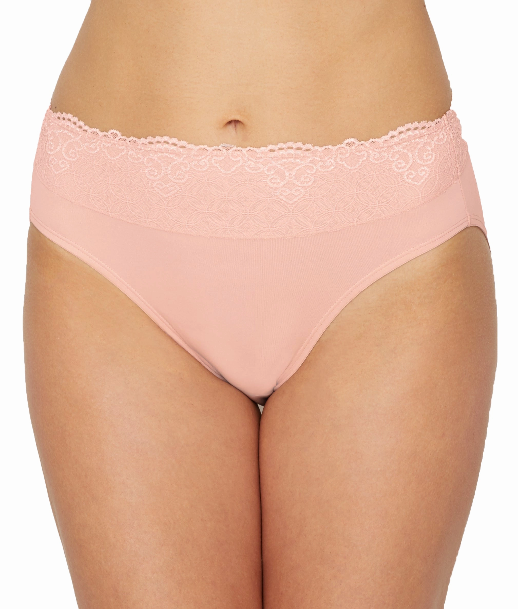 Bali Women's Smooth Passion For Comfort Lace Hi Cut Brief