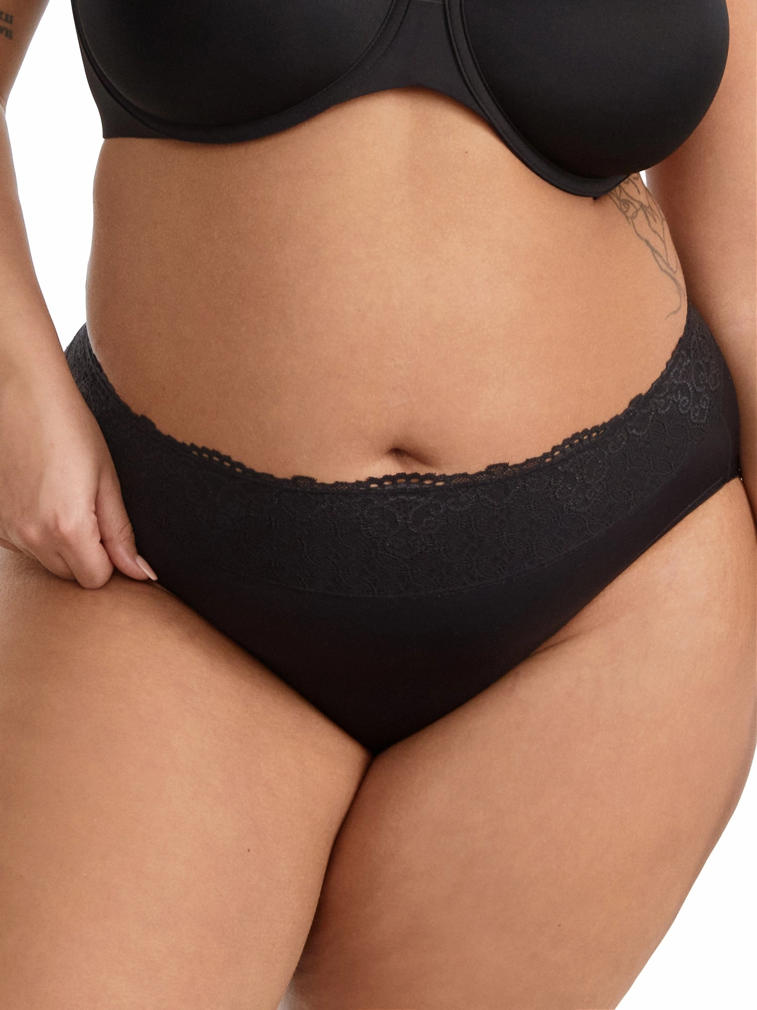 Bali Women's Smooth Passion For Comfort Lace Hi Cut Brief