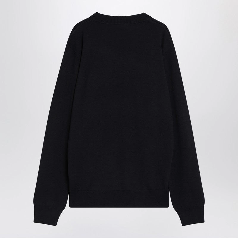 Balmain Men's blue Wool Sweater With Logo