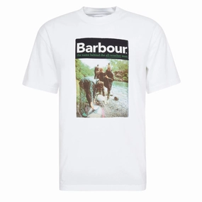 Barbour All-Weather Graphic Fit T-Shirt White henley shirts online