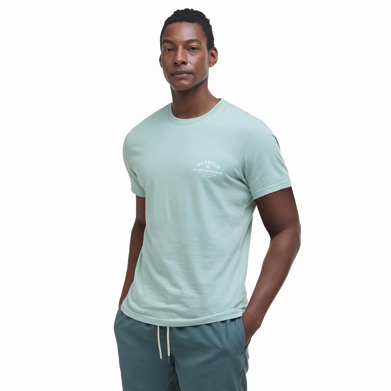 Barbour Cranmer Logo T-Shirt Pale Apple