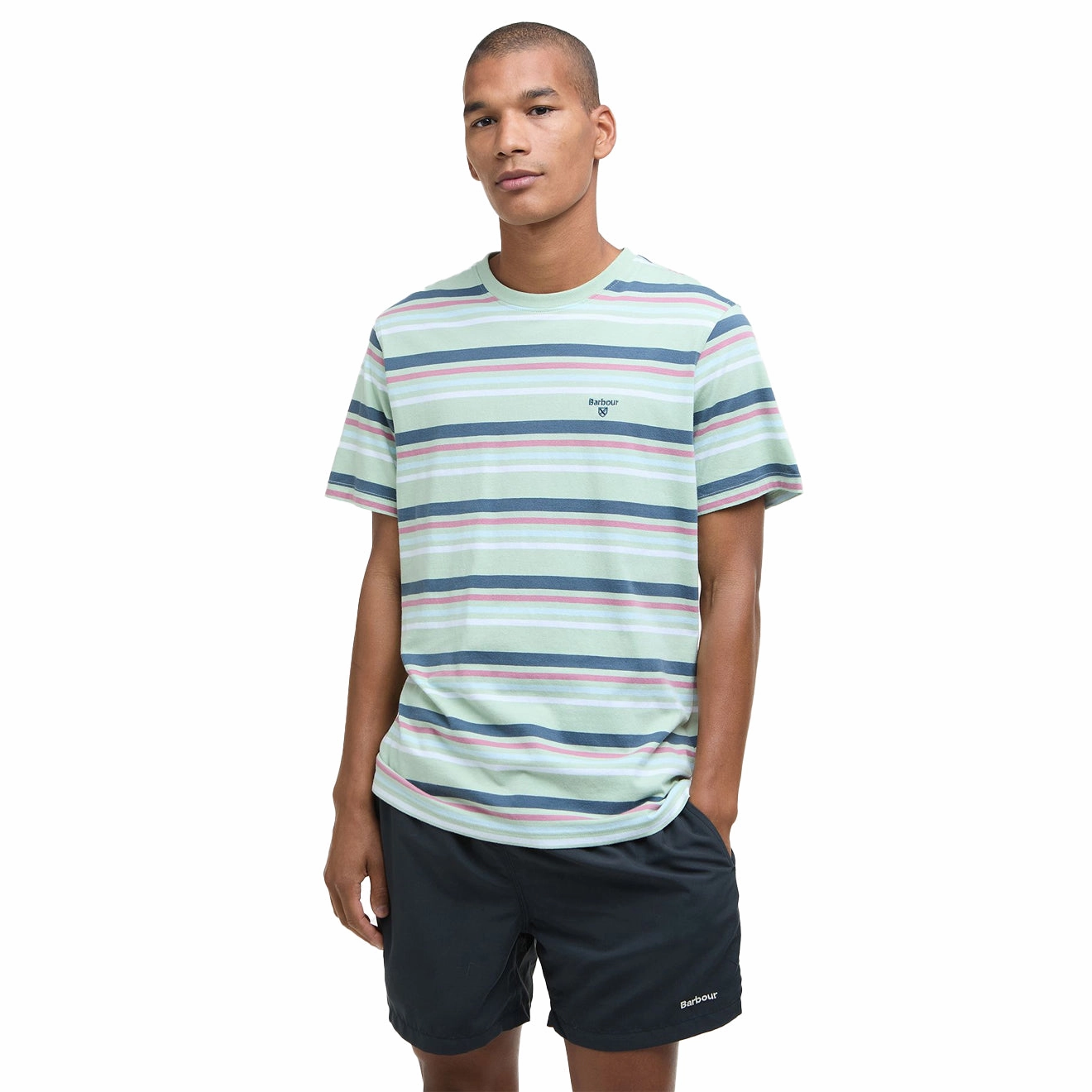 Barbour Houstead Stripe Tailored Fit T-Shirt Pale Apple