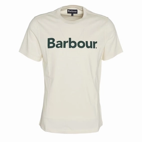 Barbour Logo T-Shirt Whisper White henley shirts online
