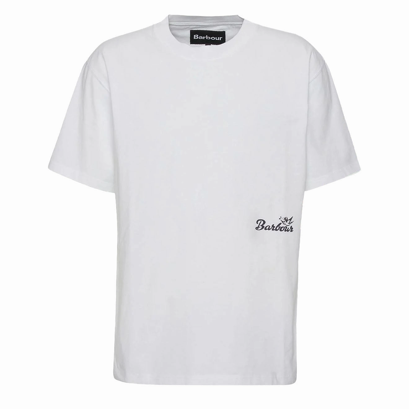 Barbour Regence Fit Graphic T-Shirt White henley shirts online